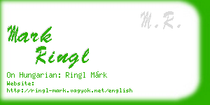 mark ringl business card